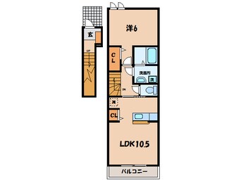 間取図 名鉄西尾線/西尾駅 バス24分田地山下車:停歩5分 2階 築9年