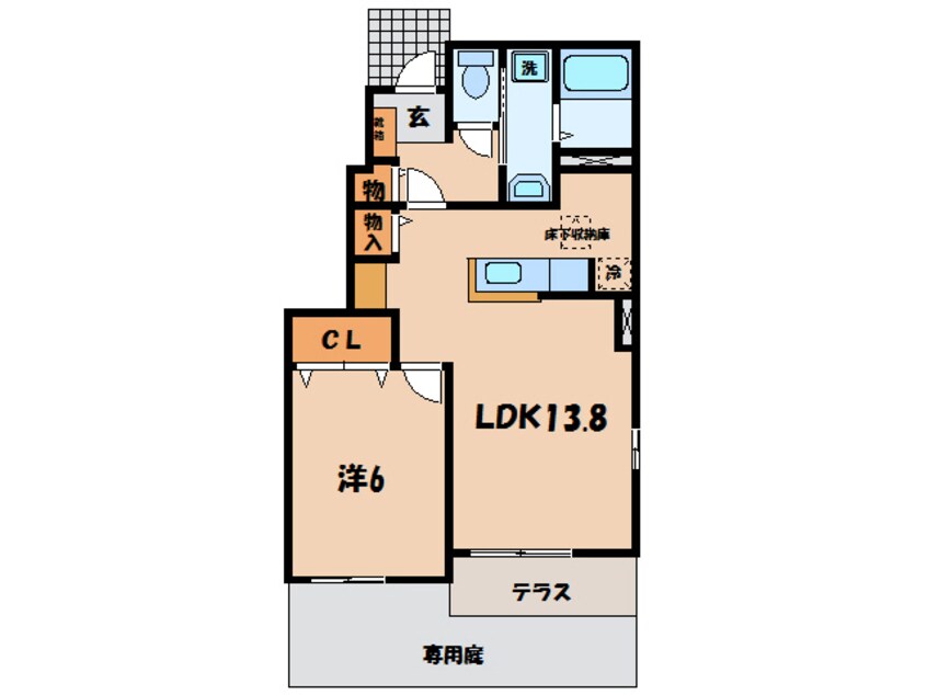 間取図 名鉄西尾線/福地駅 バス12分三河一色下車:停歩4分 1階 築10年