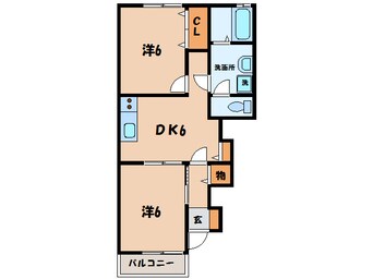 間取図 名鉄西尾線/西尾駅 徒歩25分 1階 築17年