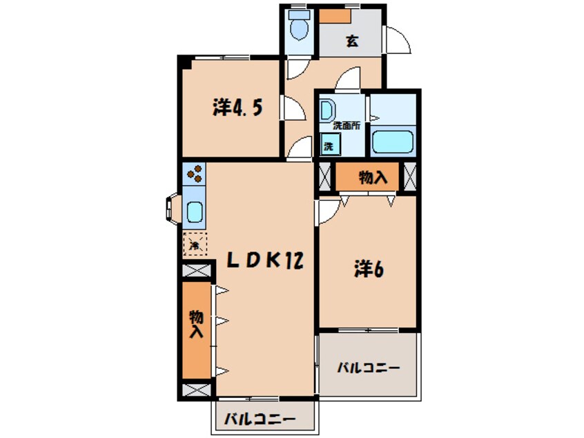 間取図 名鉄バス(西尾市)/田貫 徒歩1分 3階 築38年