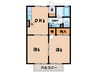 東海道本線/幸田駅 徒歩5分 1階 築26年 2DKの間取り