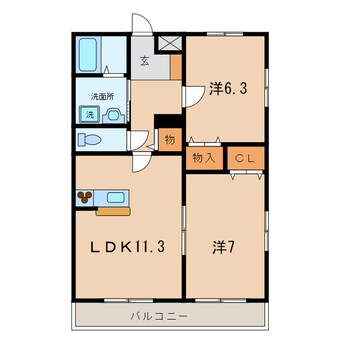 間取図 名鉄西尾線/西尾駅 徒歩11分 1階 築14年