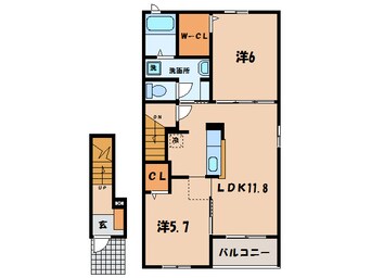 間取図 名鉄三河線/高浜港駅 徒歩19分 2階 築9年
