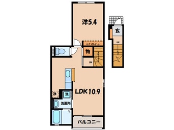 間取図 東海道本線/三ケ根駅 徒歩6分 2階 築10年
