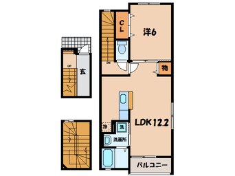 間取図 東海道本線/三ケ根駅 徒歩6分 3階 築10年