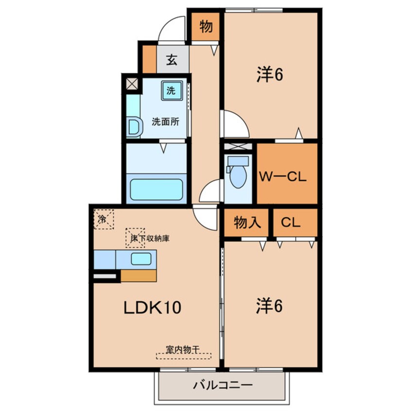 間取図 名鉄三河線/新川町駅 徒歩16分 1階 築10年