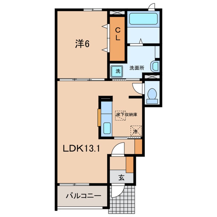 間取図 名鉄三河線/高浜港駅 徒歩14分 1階 築8年