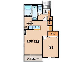 間取図 名鉄西尾線/吉良吉田駅 徒歩8分 1階 築9年