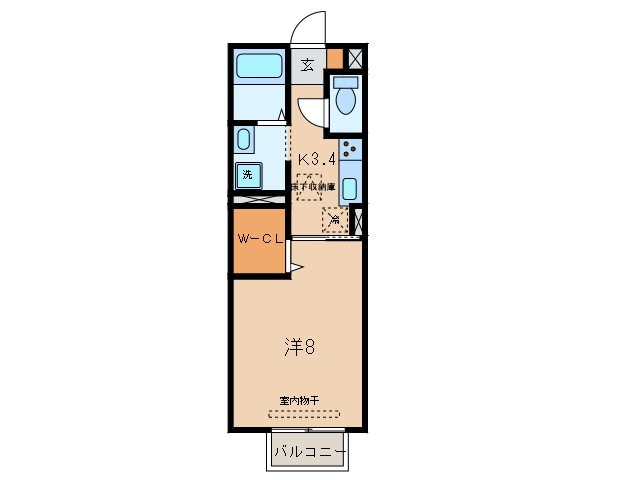 間取り図 名鉄西尾線/米津駅 徒歩9分 1階 築8年