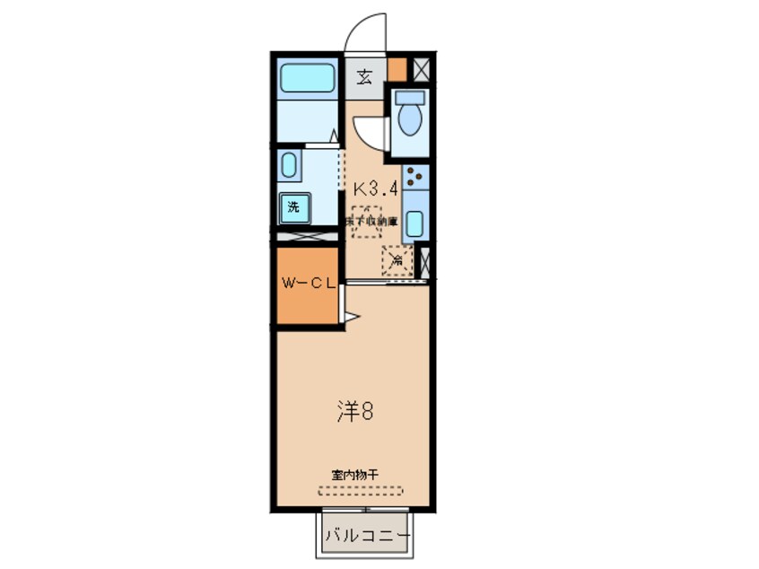 間取図 名鉄西尾線/米津駅 徒歩9分 1階 築8年