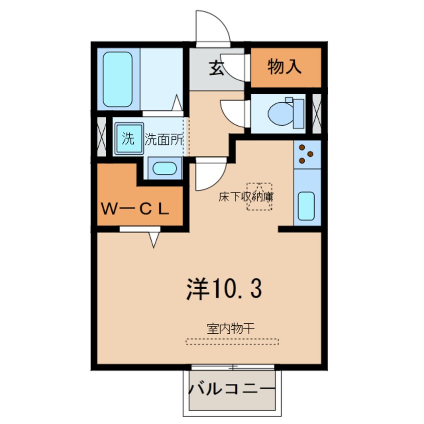 間取図 名鉄西尾線/福地駅 徒歩6分 1階 築6年