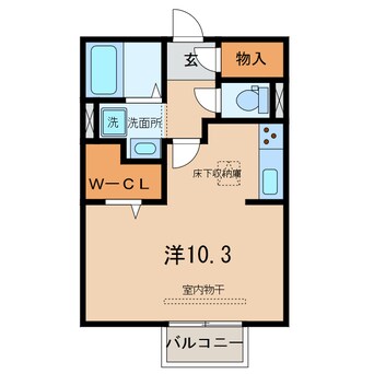 間取図 名鉄西尾線/福地駅 徒歩6分 1階 築6年