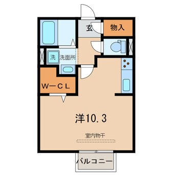 間取図 名鉄西尾線/福地駅 徒歩6分 2階 築6年