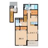 名鉄バス(西尾市)/下矢田 徒歩6分 2階 築8年 1LDKの間取り