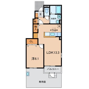 間取図 名鉄三河線/碧南駅 徒歩22分 1階 築7年