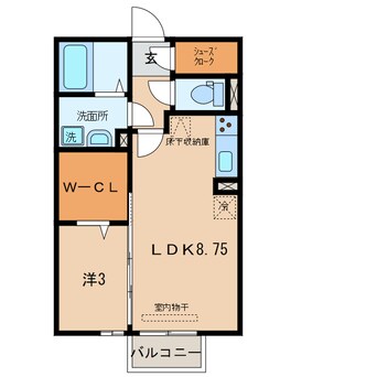 間取図 東海道本線/相見駅 徒歩17分 1階 築6年