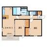 名鉄三河線/北新川駅 徒歩26分 3階 築6年 2LDKの間取り