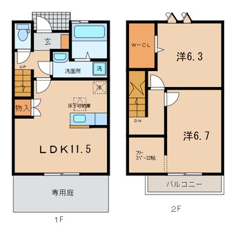 間取図 名鉄三河線/碧南駅 徒歩23分 1-2階 築5年