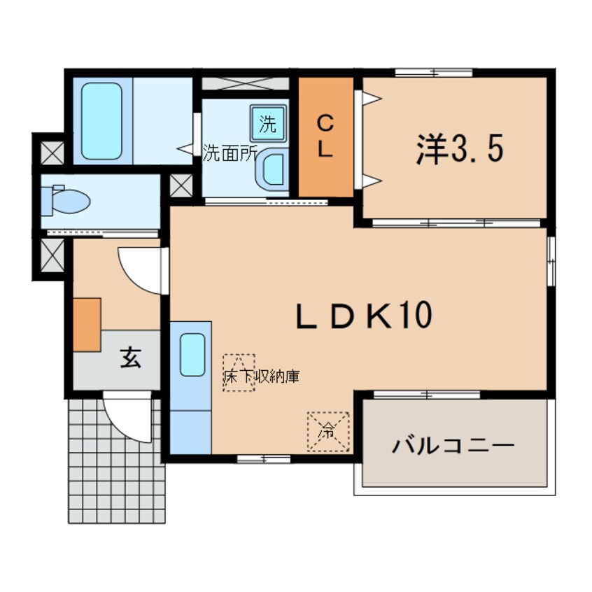 間取図 名鉄三河線/新川町駅 徒歩10分 1階 築5年