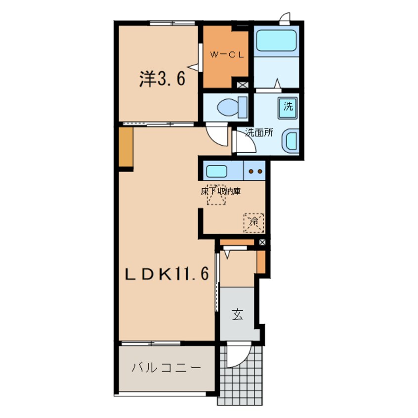 間取図 名鉄西尾線/米津駅 徒歩4分 1階 築5年