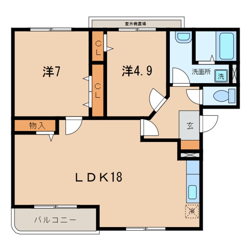 間取図 名鉄西尾線/西尾駅 徒歩27分 3階 築24年