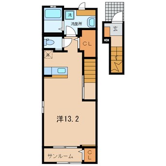 間取図 名鉄バス(西尾市)/中畑東 徒歩4分 2階 築4年