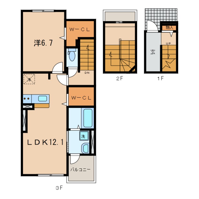 間取図 名鉄三河線/碧南駅 徒歩14分 3階 築5年