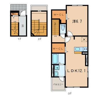 間取図 名鉄三河線/碧南中央駅 徒歩4分 3階 築4年