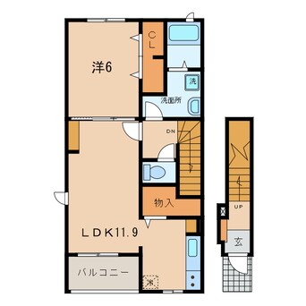 間取図 名鉄西尾線/上横須賀駅 徒歩4分 2階 築3年