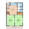 名鉄西尾線/西尾駅 徒歩15分 1階 築35年 2DKの間取り