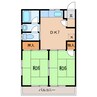 名鉄西尾線/西尾駅 徒歩15分 1階 築36年 2DKの間取り