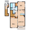 パセオ 2LDKの間取り