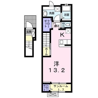 間取図 名鉄バス（幡豆郡）/満国寺前 徒歩16分 2階 築3年
