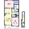 名鉄バス(西尾市)/国森 徒歩4分 2階 築浅 2LDKの間取り