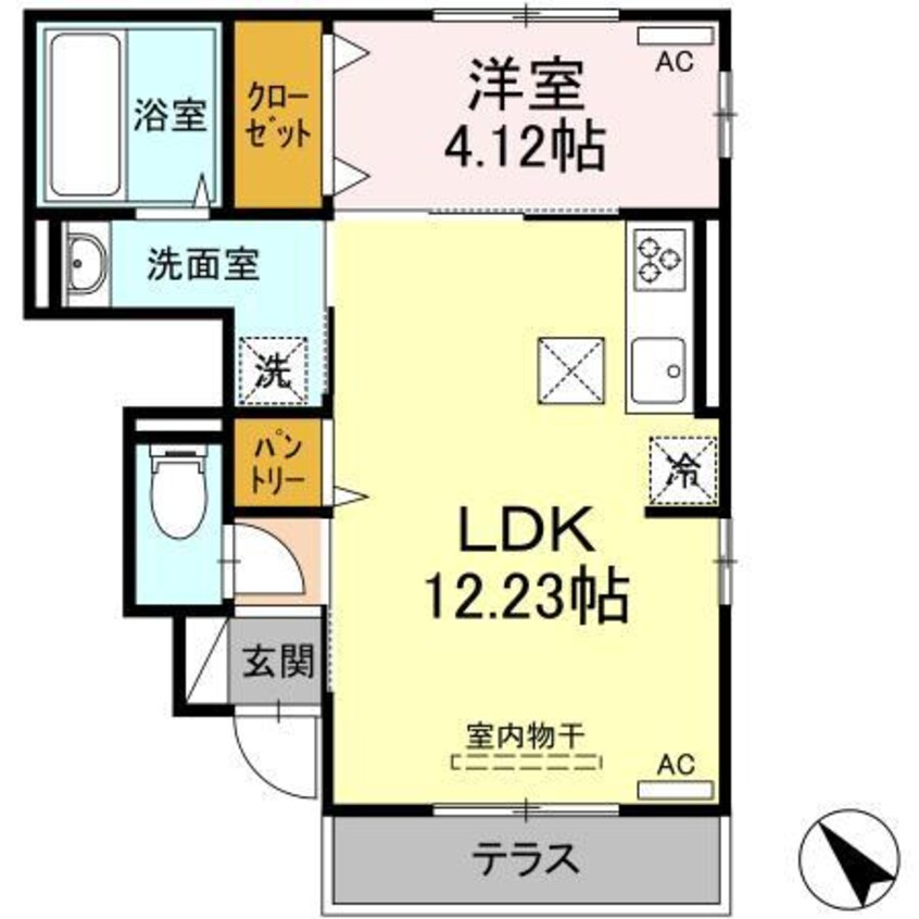 間取図 名鉄西尾線/西尾口駅 徒歩12分 1階 築1年