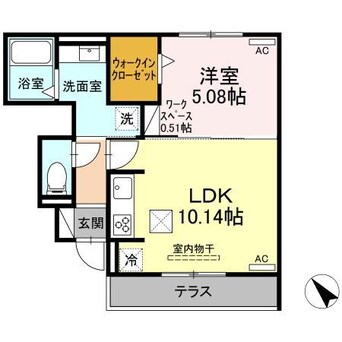 間取図 名鉄西尾線/西尾口駅 徒歩12分 1階 築1年