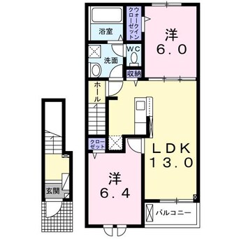 間取図 名鉄西尾線/吉良吉田駅 徒歩11分 2階 築1年