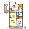 名鉄バス(西尾市)/高河原 徒歩18分 2階 築浅 2LDKの間取り