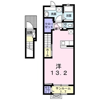 間取図 ふれんどバス/一色高校西 徒歩3分 2階 1年未満