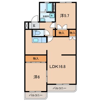 間取図 名鉄西尾線/西尾駅 徒歩11分 2階 築34年