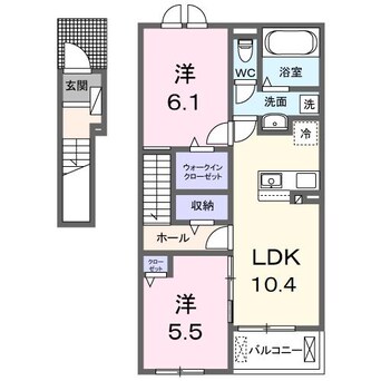 間取図 名鉄蒲郡線/西幡豆駅 徒歩11分 2階 1年未満