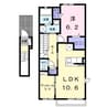 名鉄西尾線/吉良吉田駅 徒歩8分 2階 築浅 1LDKの間取り