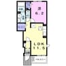 名鉄三河線/碧南駅 徒歩13分 2階 築浅 1LDKの間取り
