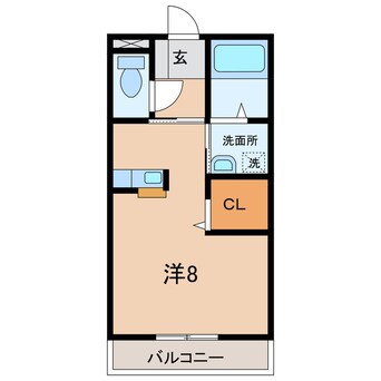 間取図 名鉄西尾線/西尾口駅 徒歩16分 1階 築17年