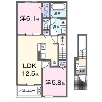 間取図 名鉄バス（幡豆郡）/満国寺前 徒歩6分 2階 1年未満