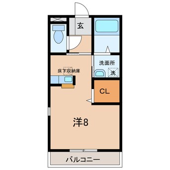 間取図 名鉄西尾線/西尾口駅 徒歩17分 1階 築15年