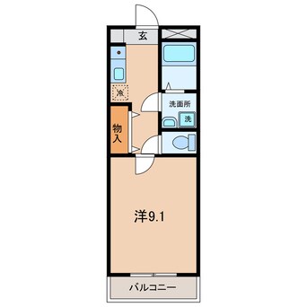 間取図 名鉄西尾線/米津駅 徒歩14分 2階 築15年