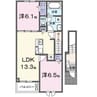 六万石くるりんバス（寺津矢田線）/富山北 徒歩11分 2階 1年未満 2LDKの間取り