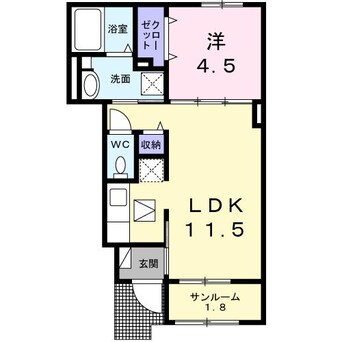間取図 名鉄バス(西尾市)/中畑東 徒歩2分 1階 建築中