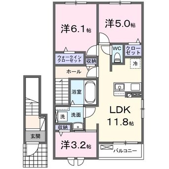 間取図 名鉄西尾線/西尾口駅 徒歩16分 2階 建築中